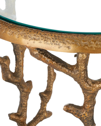 Image of Coral Brass Accent Table