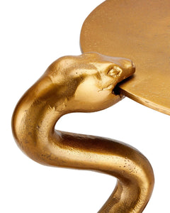Serpent Brass Accent Table