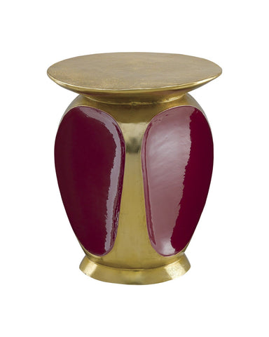 Image of Malmo Red & Gold Accent Table