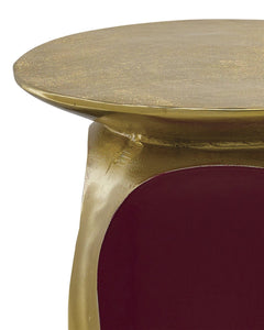 Malmo Red & Gold Accent Table