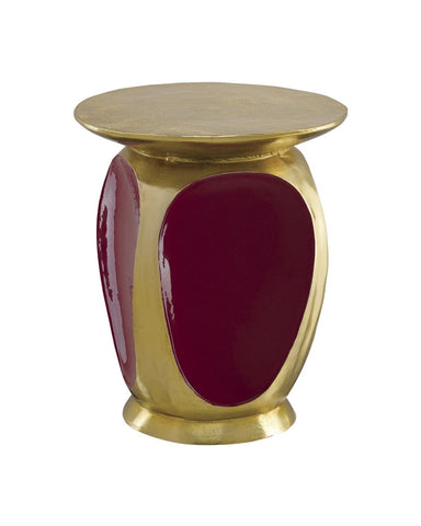 Image of Malmo Red & Gold Accent Table