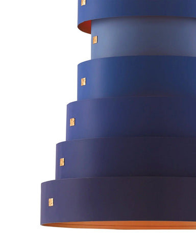 Image of Graduation Large Blue Chandelier