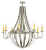 48″W Barrel Stave Metallo 8 LT Chandelier