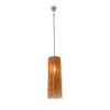 Boho Orange Glass Bead Round Pendant