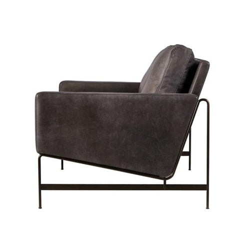 Image of Vanessa 2 Seater Sofa - Destroyed Black Leather