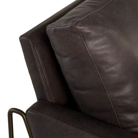 Image of Vanessa 2 Seater Sofa - Destroyed Black Leather