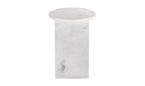 Image of Grace Accent Table White Marble
