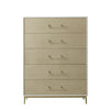 Alice Chest - 5 Drawer - Emboss Faux Shagreen / Ivory