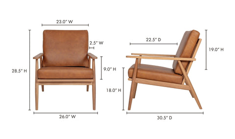 Image of Harper Lounge Chair - Tan